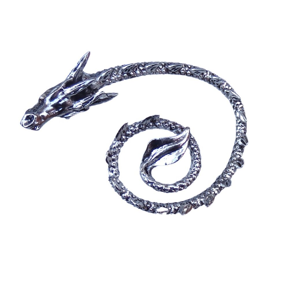 Silvertone Dragon Ear wrap 498